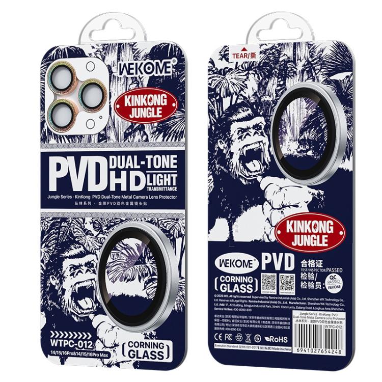 For iPhone 16 Pro / 16 Pro Max WK WTPC-012 Jungle Series Kinkong Sparkling Diamond Metal Lens Protector Film