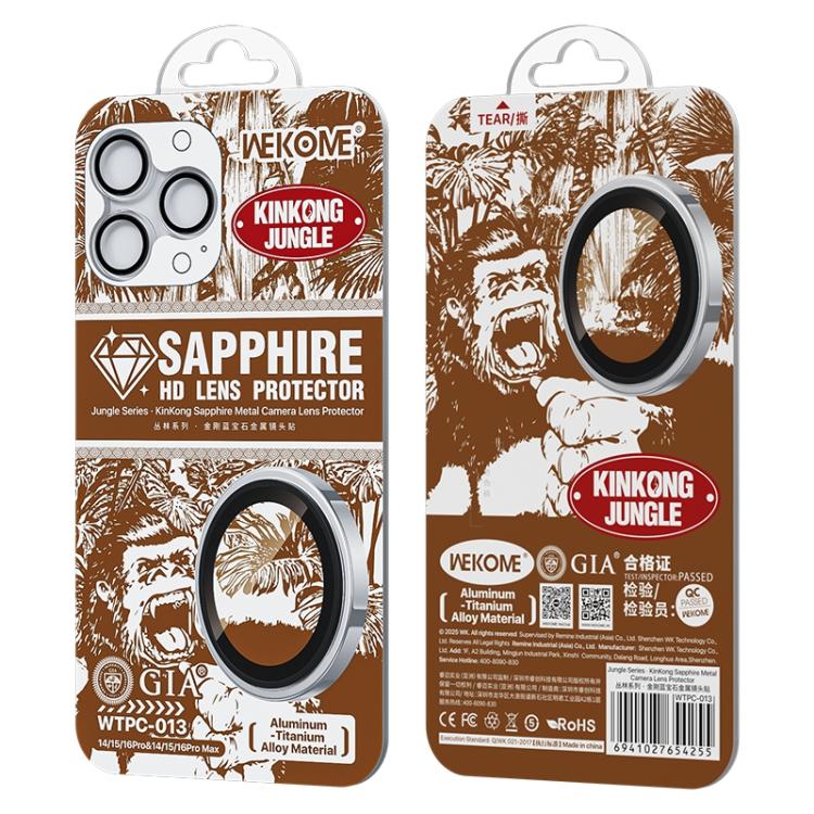 For iPhone 16 Pro / 16 Pro Max WK WTPC-013 Jungle Series Kinkong Sapphire Metal Camera Lens Protector Film