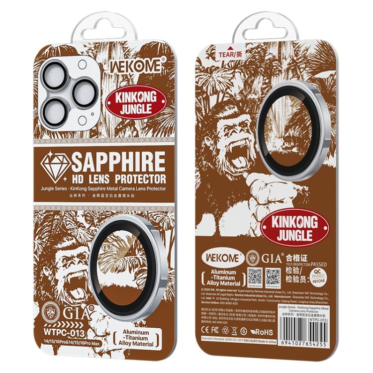 For iPhone 16 Pro / 16 Pro Max WK WTPC-013 Jungle Series Kinkong Sapphire Metal Camera Lens Protector Film