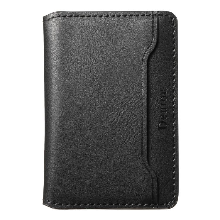 Denior V01 Magsafe Wallet Cowhide Texture Leather Magnetic Card Holder Bag