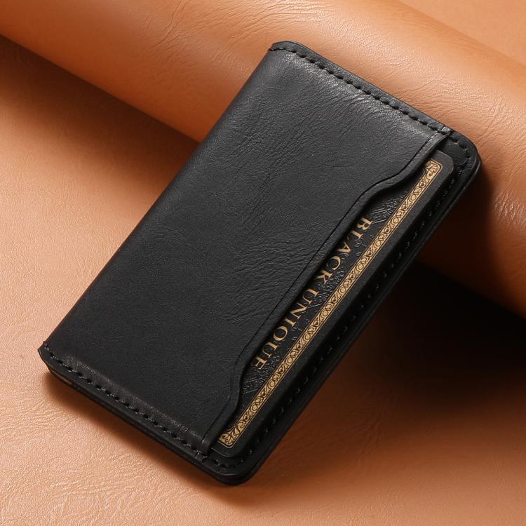 Denior V01 Magsafe Wallet Cowhide Texture Leather Magnetic Card Holder Bag