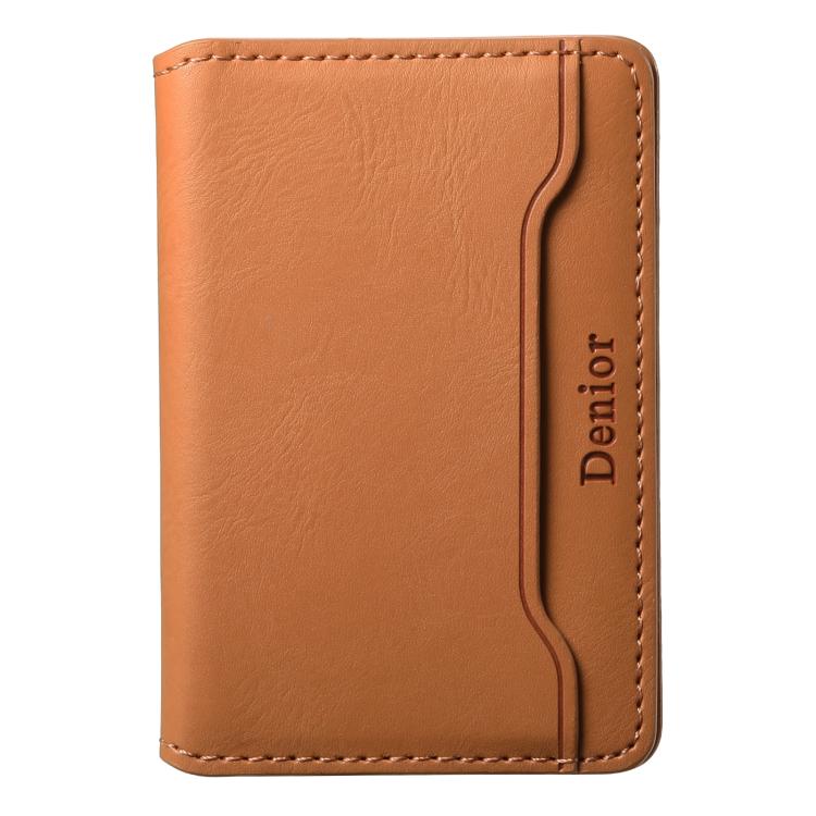 Denior V01 Magsafe Wallet Cowhide Texture Leather Magnetic Card Holder Bag