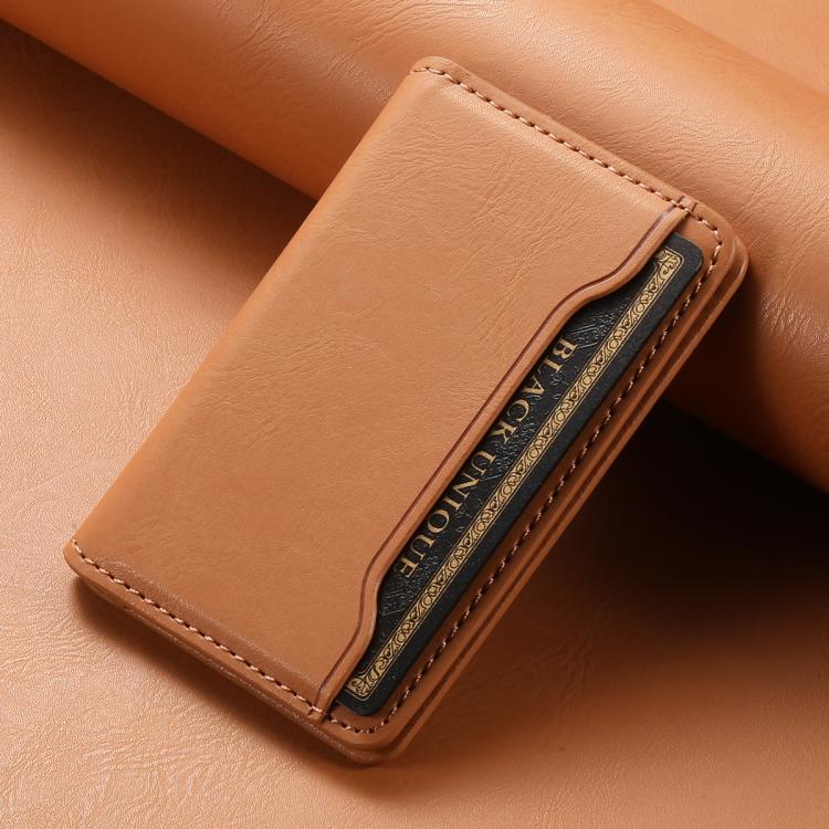 Denior V01 Magsafe Wallet Cowhide Texture Leather Magnetic Card Holder Bag