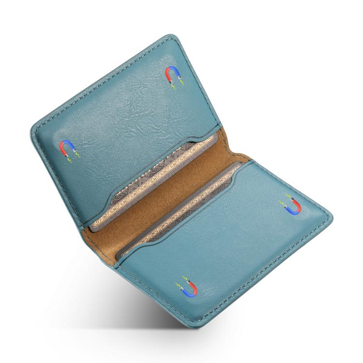 Denior V01 Magsafe Wallet Cowhide Texture Leather Magnetic Card Holder Bag
