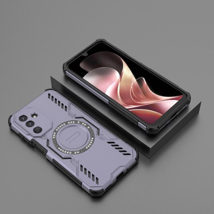 For Samsung Galaxy M36 5G India Butterfly Armor MagSafe Magnetic Ring Shockproof Phone Case