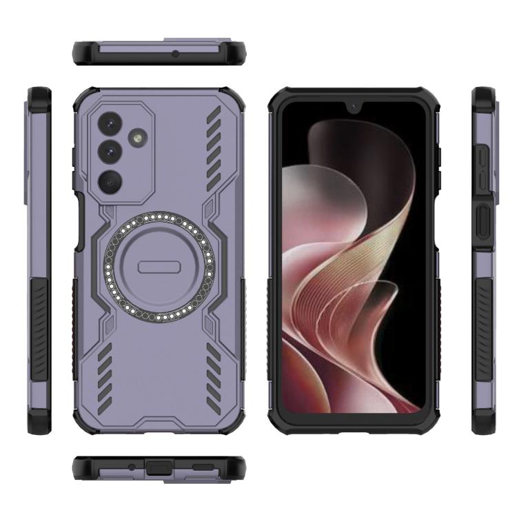 For Samsung Galaxy M36 5G India Butterfly Armor MagSafe Magnetic Ring Shockproof Phone Case