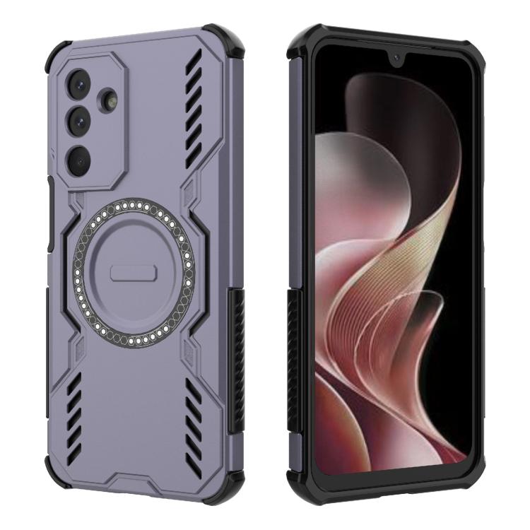 For Samsung Galaxy M36 5G India Butterfly Armor MagSafe Magnetic Ring Shockproof Phone Case