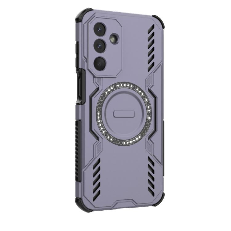For Samsung Galaxy M36 5G India Butterfly Armor MagSafe Magnetic Ring Shockproof Phone Case