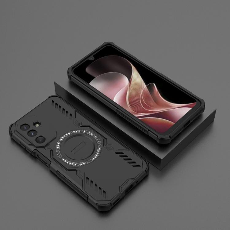 For Samsung Galaxy M36 5G India Butterfly Armor MagSafe Magnetic Ring Shockproof Phone Case