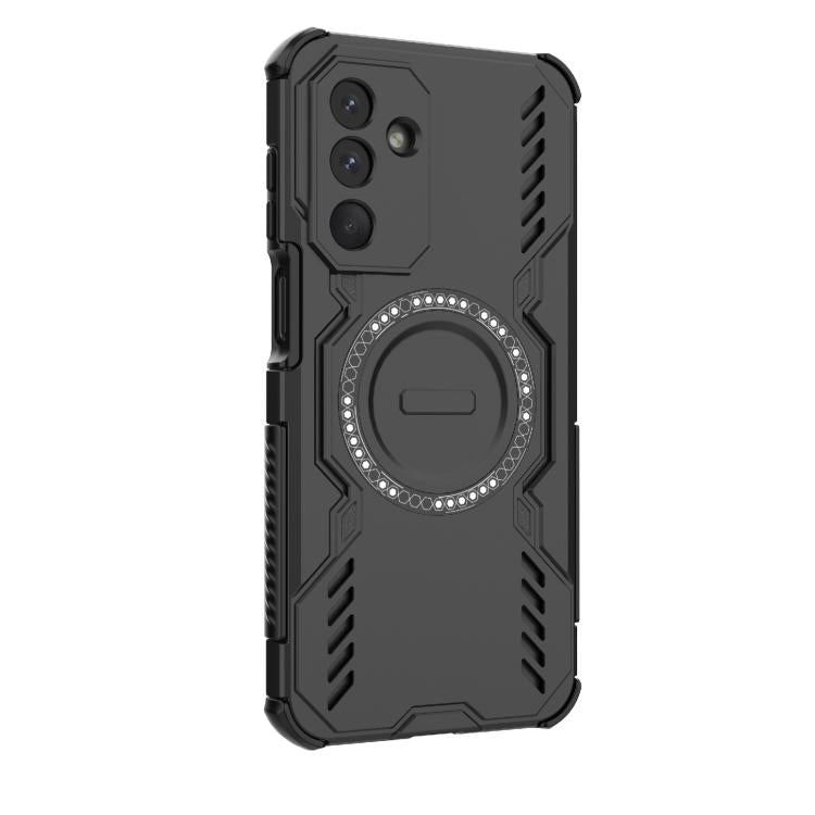 For Samsung Galaxy M36 5G India Butterfly Armor MagSafe Magnetic Ring Shockproof Phone Case
