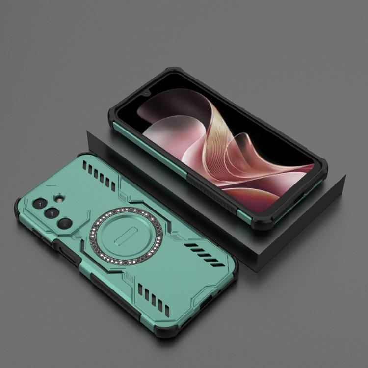 For Samsung Galaxy M36 5G India Butterfly Armor MagSafe Magnetic Ring Shockproof Phone Case