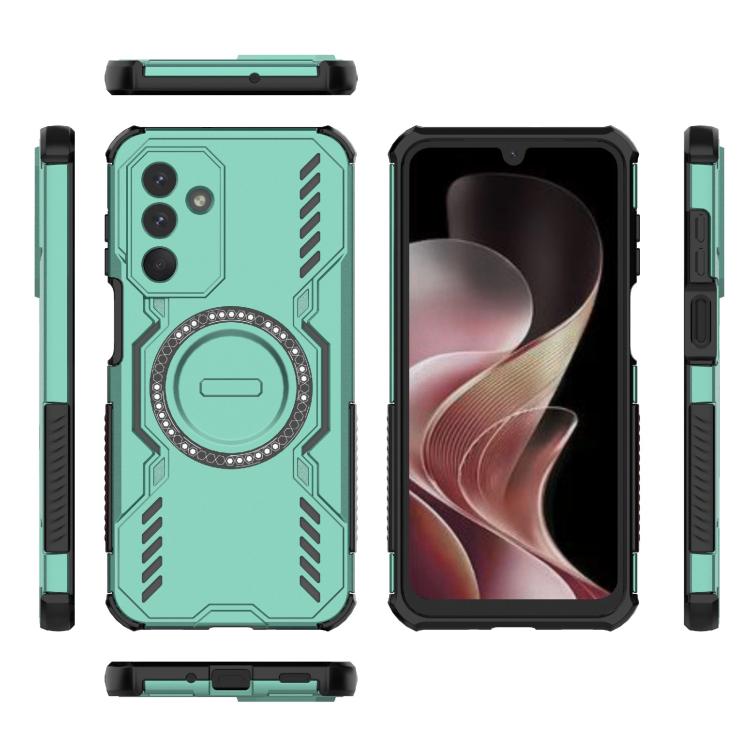 For Samsung Galaxy M36 5G India Butterfly Armor MagSafe Magnetic Ring Shockproof Phone Case