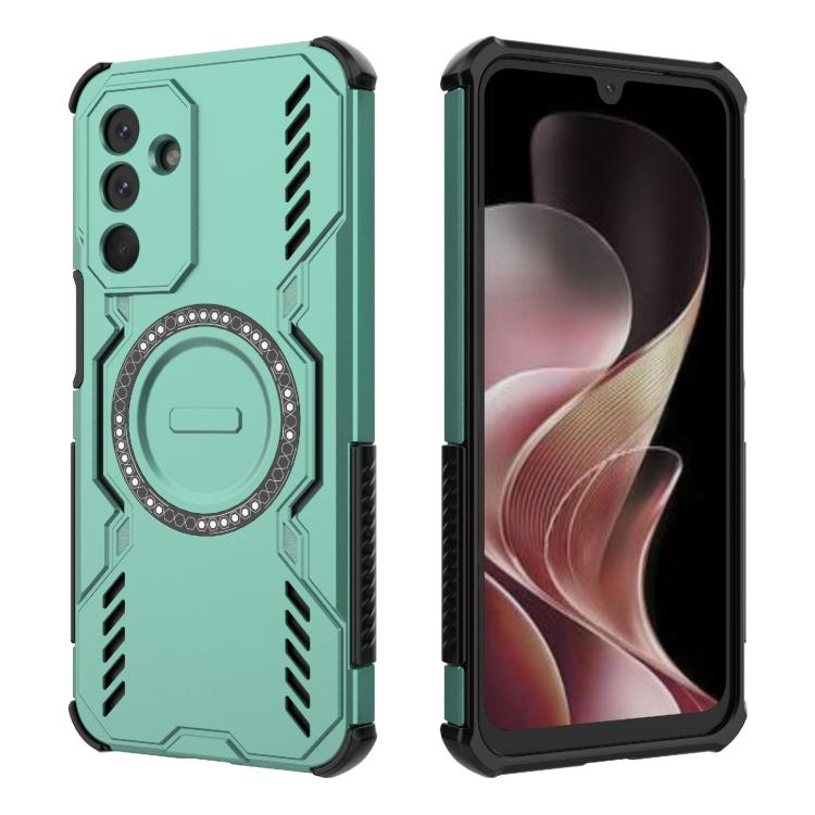 For Samsung Galaxy M36 5G India Butterfly Armor MagSafe Magnetic Ring Shockproof Phone Case