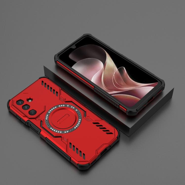 For Samsung Galaxy M36 5G India Butterfly Armor MagSafe Magnetic Ring Shockproof Phone Case