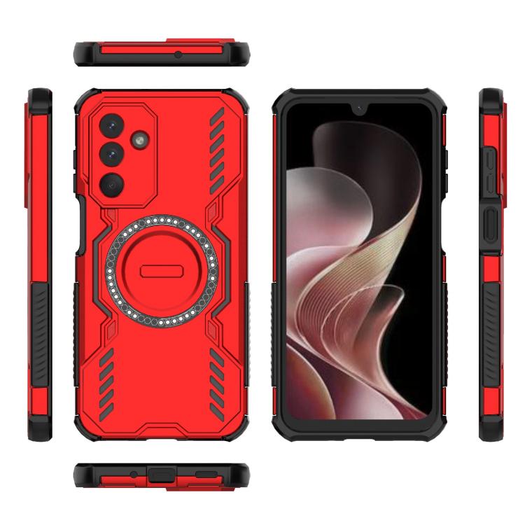 For Samsung Galaxy M36 5G India Butterfly Armor MagSafe Magnetic Ring Shockproof Phone Case