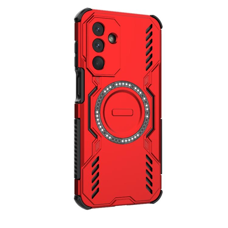 For Samsung Galaxy M36 5G India Butterfly Armor MagSafe Magnetic Ring Shockproof Phone Case