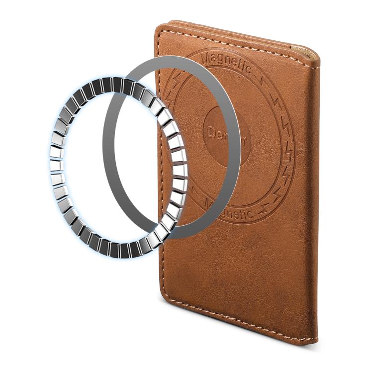 Denior V08 Magsafe Wallet Retro Texture Leather Magnetic Card Holder Bag