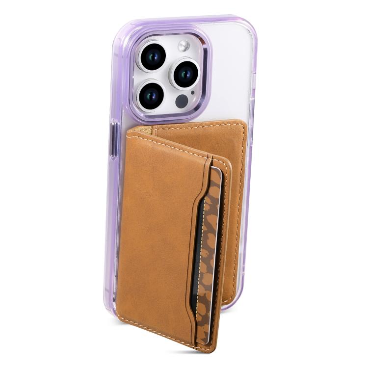 Denior V08 Magsafe Wallet Retro Texture Leather Magnetic Card Holder Bag
