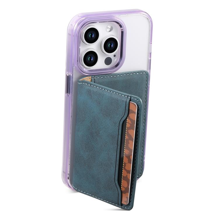 Denior V08 Magsafe Wallet Retro Texture Leather Magnetic Card Holder Bag