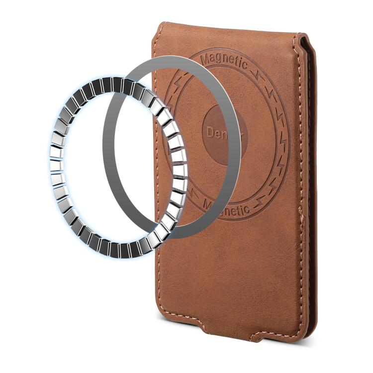 Denior V09 Magsafe Wallet Retro Texture Leather Magnetic Phone Holder Card Bag