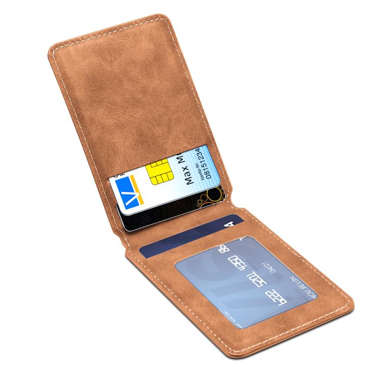 Denior V19 Magsafe Wallet Retro Texture Leather RFID Flip Card Holder Bag