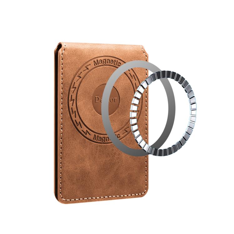 Denior V19 Magsafe Wallet Retro Texture Leather RFID Flip Card Holder Bag