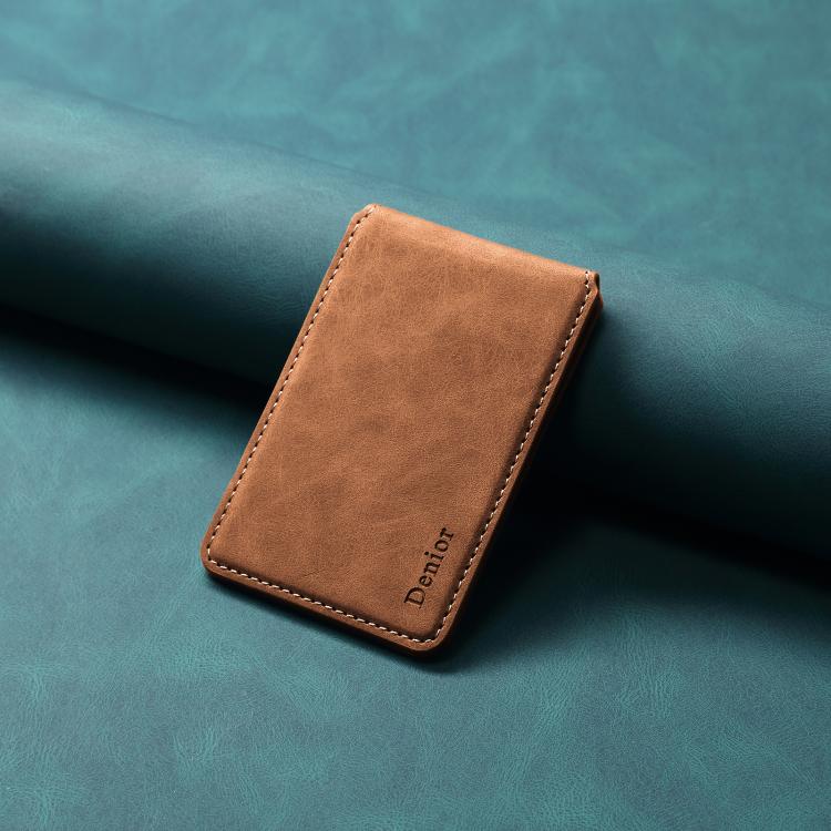 Denior V19 Magsafe Wallet Retro Texture Leather RFID Flip Card Holder Bag