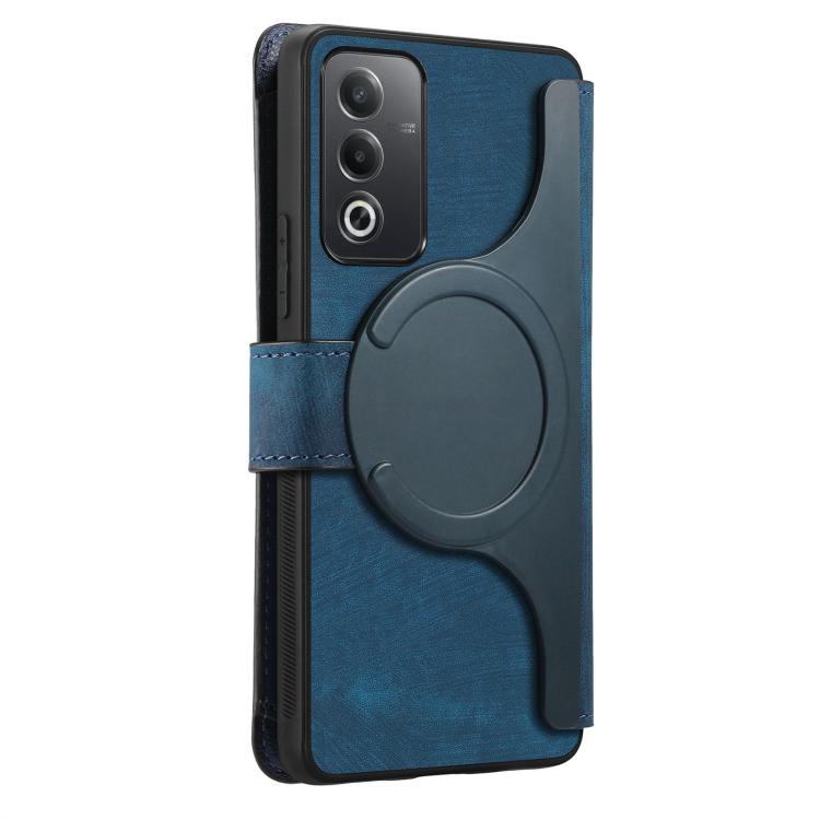 For OPPO A3 Pro Global / A80 5G CaseNeo MagSafe RFID Anti-theft Zipper Wallet Retro Leather Phone Case