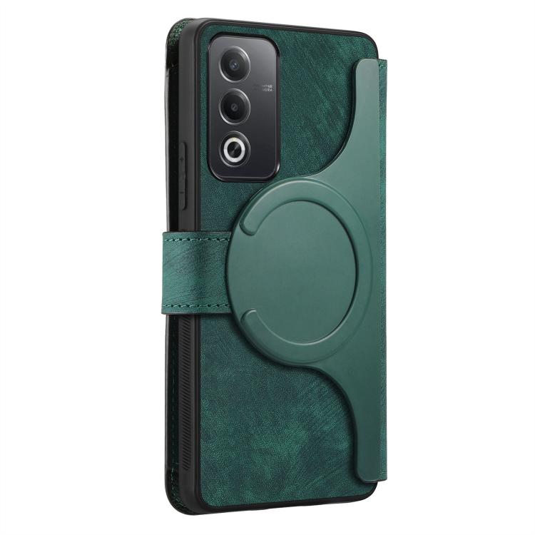 For OPPO A3 Pro Global / A80 5G CaseNeo MagSafe RFID Anti-theft Zipper Wallet Retro Leather Phone Case