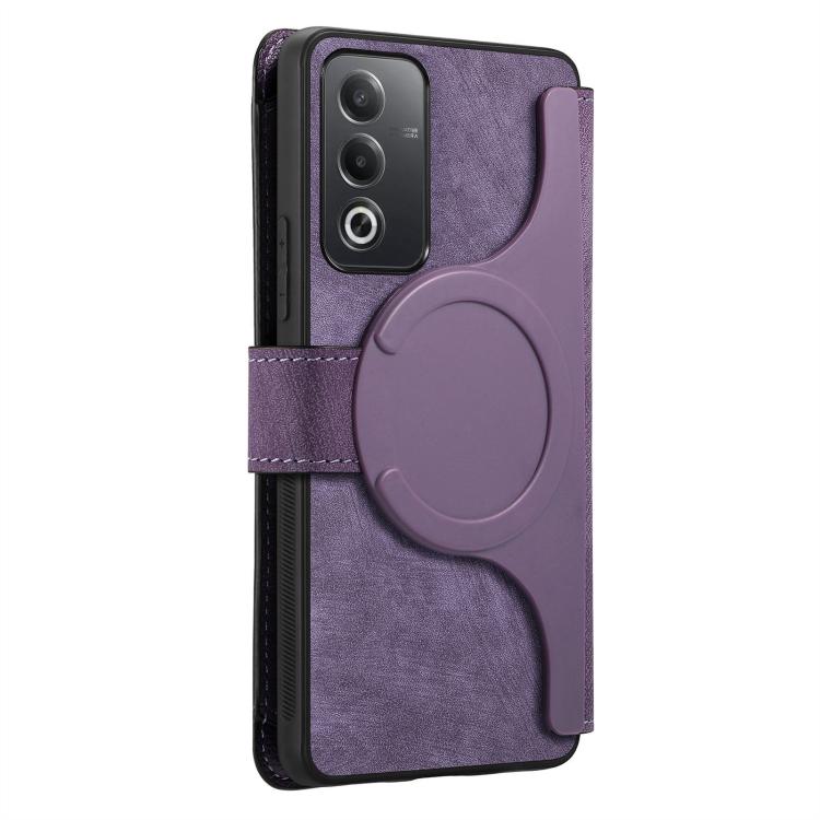For OPPO A3 Pro Global / A80 5G CaseNeo MagSafe RFID Anti-theft Zipper Wallet Retro Leather Phone Case