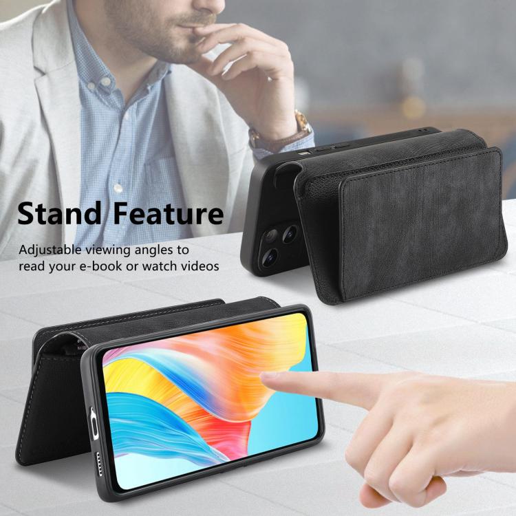 For OPPO A58 4G CaseNeo MagSafe RFID Anti-theft Zipper Wallet Retro Leather Phone Case