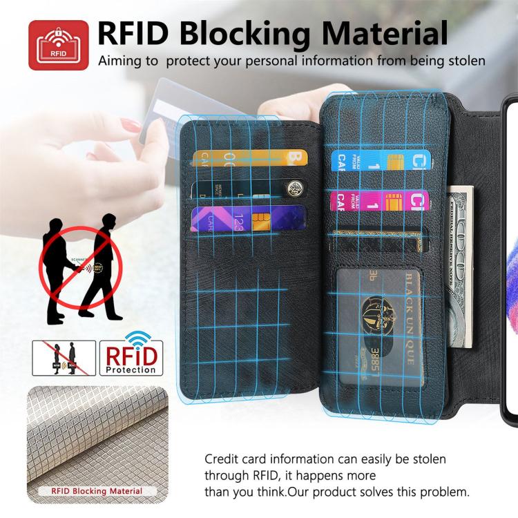 For OPPO A58 4G CaseNeo MagSafe RFID Anti-theft Zipper Wallet Retro Leather Phone Case