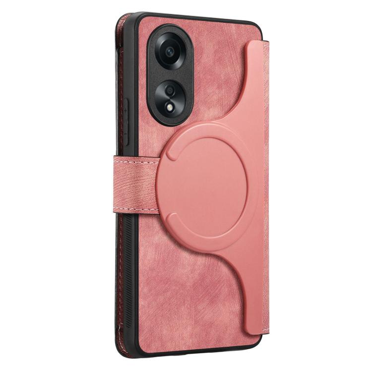For OPPO A78 5G CaseNeo MagSafe RFID Anti-theft Zipper Wallet Retro Leather Phone Case