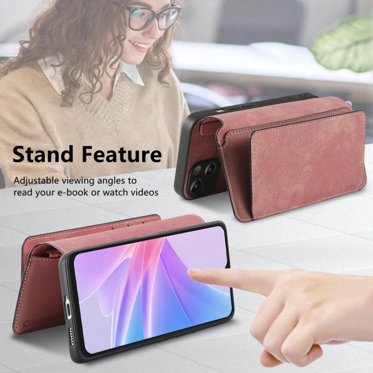 For OPPO A78 5G CaseNeo MagSafe RFID Anti-theft Zipper Wallet Retro Leather Phone Case