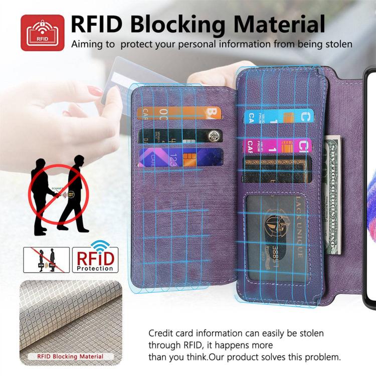For OPPO A78 5G CaseNeo MagSafe RFID Anti-theft Zipper Wallet Retro Leather Phone Case