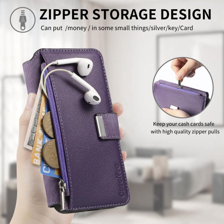 For OPPO A78 5G CaseNeo MagSafe RFID Anti-theft Zipper Wallet Retro Leather Phone Case