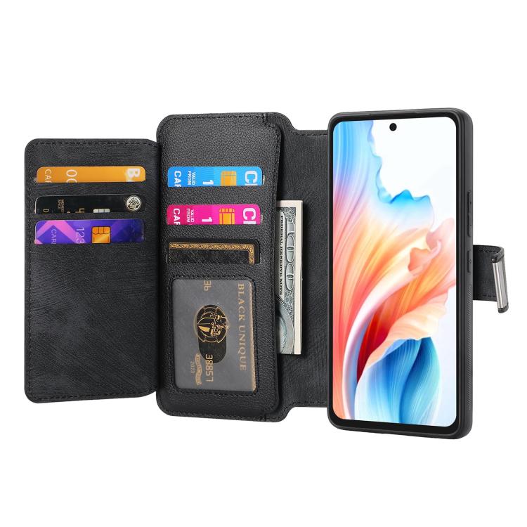 For OPPO A79 5G  / A2 5G CaseNeo MagSafe RFID Anti-theft Zipper Wallet Retro Leather Phone Case