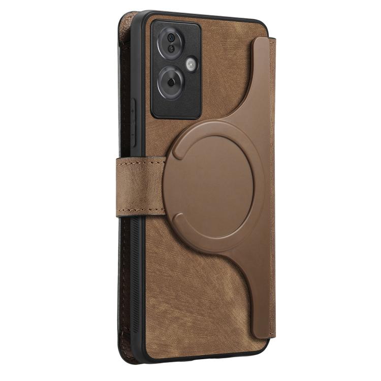 For OPPO A79 5G  / A2 5G CaseNeo MagSafe RFID Anti-theft Zipper Wallet Retro Leather Phone Case