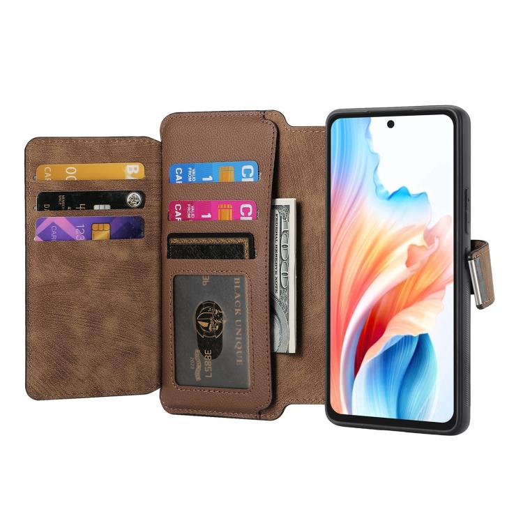 For OPPO A79 5G  / A2 5G CaseNeo MagSafe RFID Anti-theft Zipper Wallet Retro Leather Phone Case