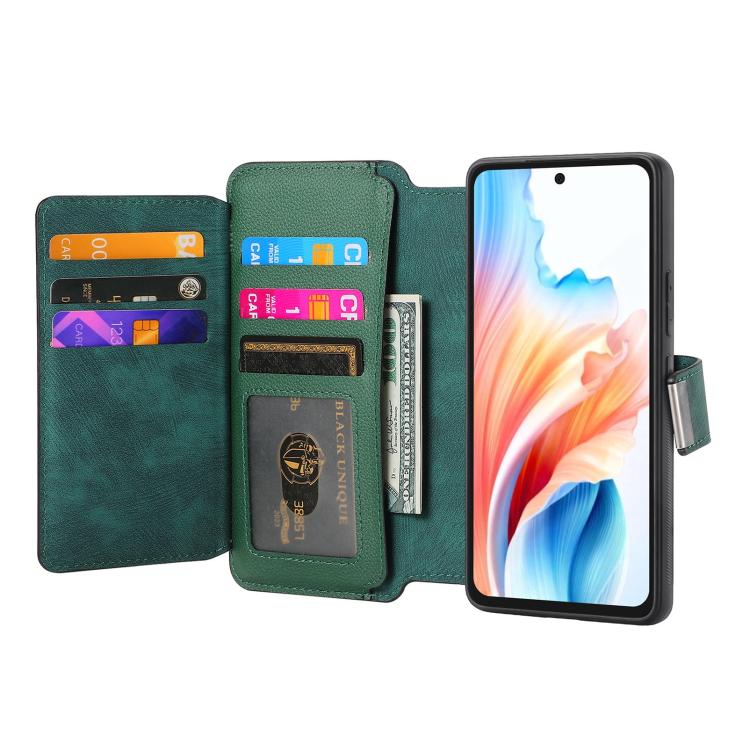 For OPPO A79 5G  / A2 5G CaseNeo MagSafe RFID Anti-theft Zipper Wallet Retro Leather Phone Case