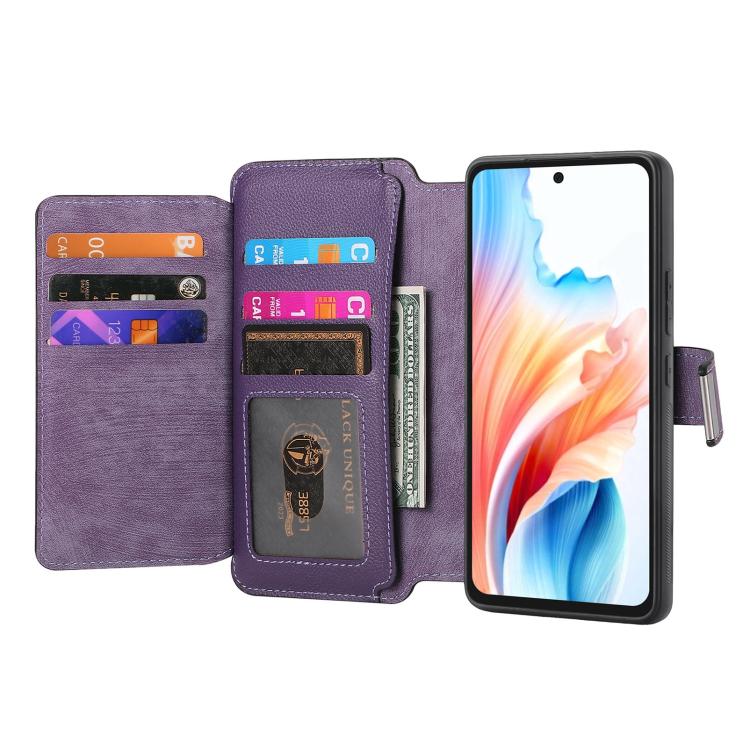 For OPPO A79 5G  / A2 5G CaseNeo MagSafe RFID Anti-theft Zipper Wallet Retro Leather Phone Case
