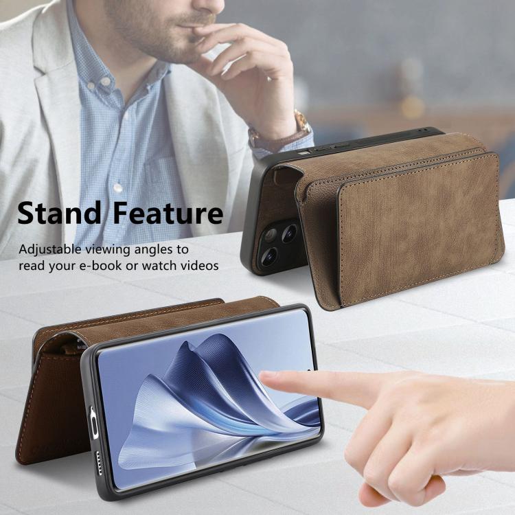 For OPPO Reno10 5G Global CaseNeo MagSafe RFID Anti-theft Zipper Wallet Retro Leather Phone Case