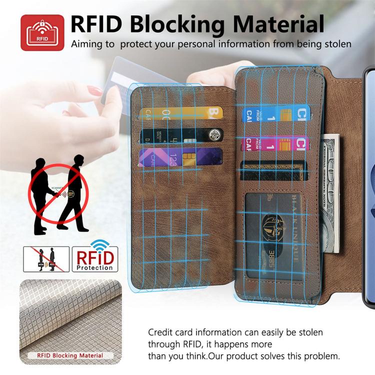 For OPPO Reno10 5G Global CaseNeo MagSafe RFID Anti-theft Zipper Wallet Retro Leather Phone Case