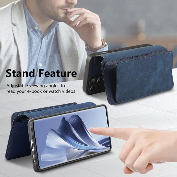 For OPPO Reno10 5G Global CaseNeo MagSafe RFID Anti-theft Zipper Wallet Retro Leather Phone Case