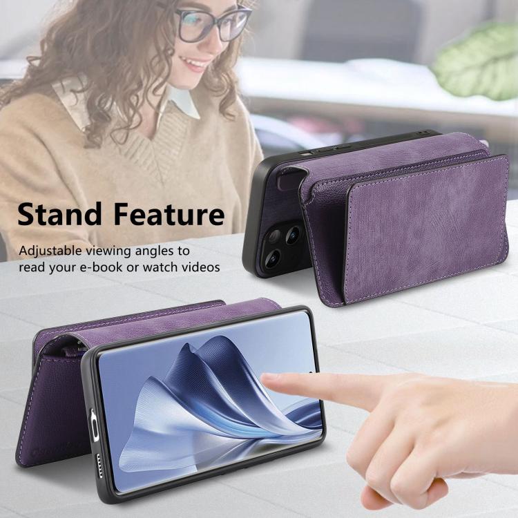 For OPPO Reno10 5G Global CaseNeo MagSafe RFID Anti-theft Zipper Wallet Retro Leather Phone Case