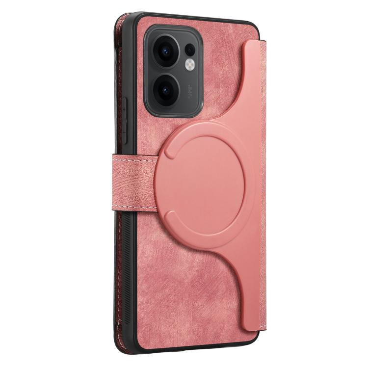 For OPPO Reno13 F CaseNeo MagSafe RFID Anti-theft Zipper Wallet Retro Leather Phone Case