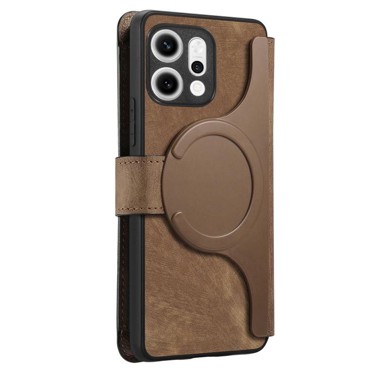 For OPPO Reno14 Global CaseNeo MagSafe RFID Anti-theft Zipper Wallet Retro Leather Phone Case
