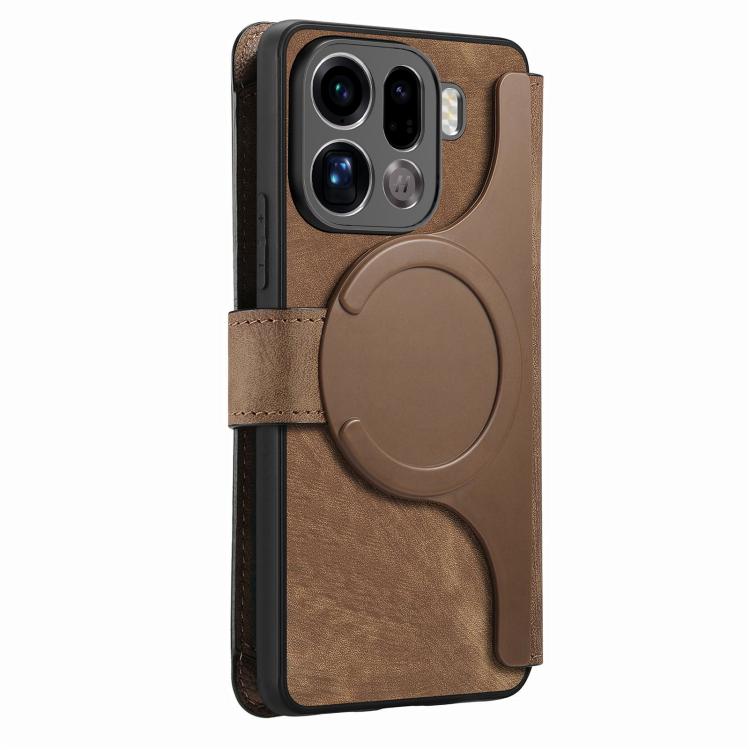 For OPPO Find X9 Pro CaseNeo MagSafe RFID Anti-theft Zipper Wallet Retro Leather Phone Case