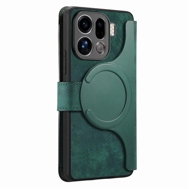 For OPPO Find X9 Pro CaseNeo MagSafe RFID Anti-theft Zipper Wallet Retro Leather Phone Case