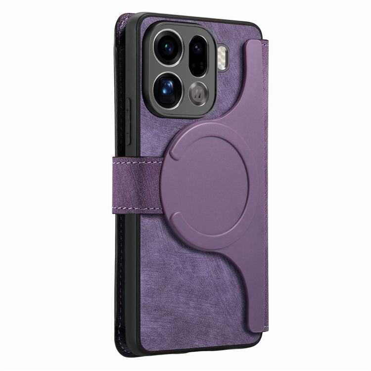 For OPPO Find X9 Pro CaseNeo MagSafe RFID Anti-theft Zipper Wallet Retro Leather Phone Case